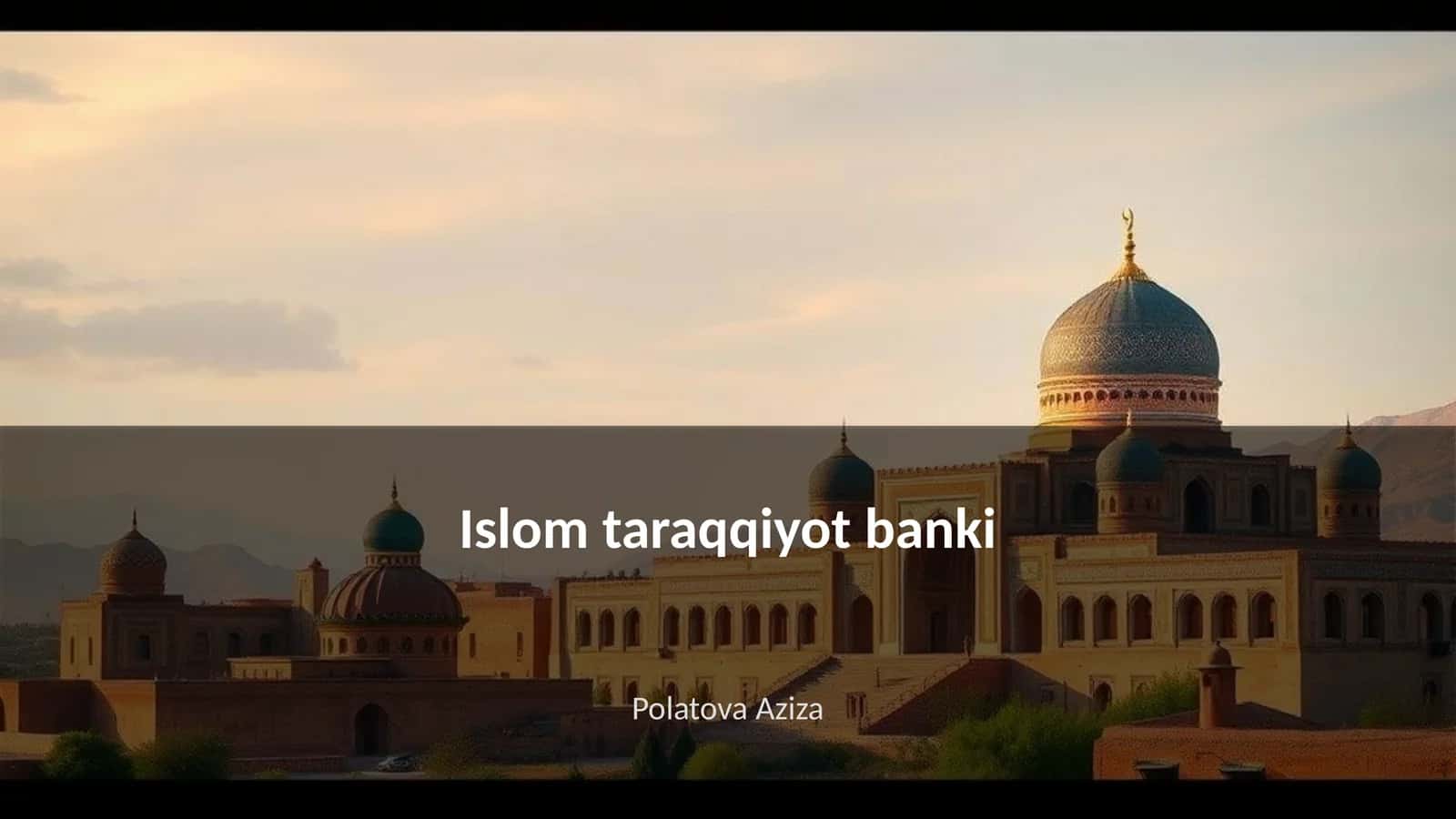 Islom taraqqiyot banki