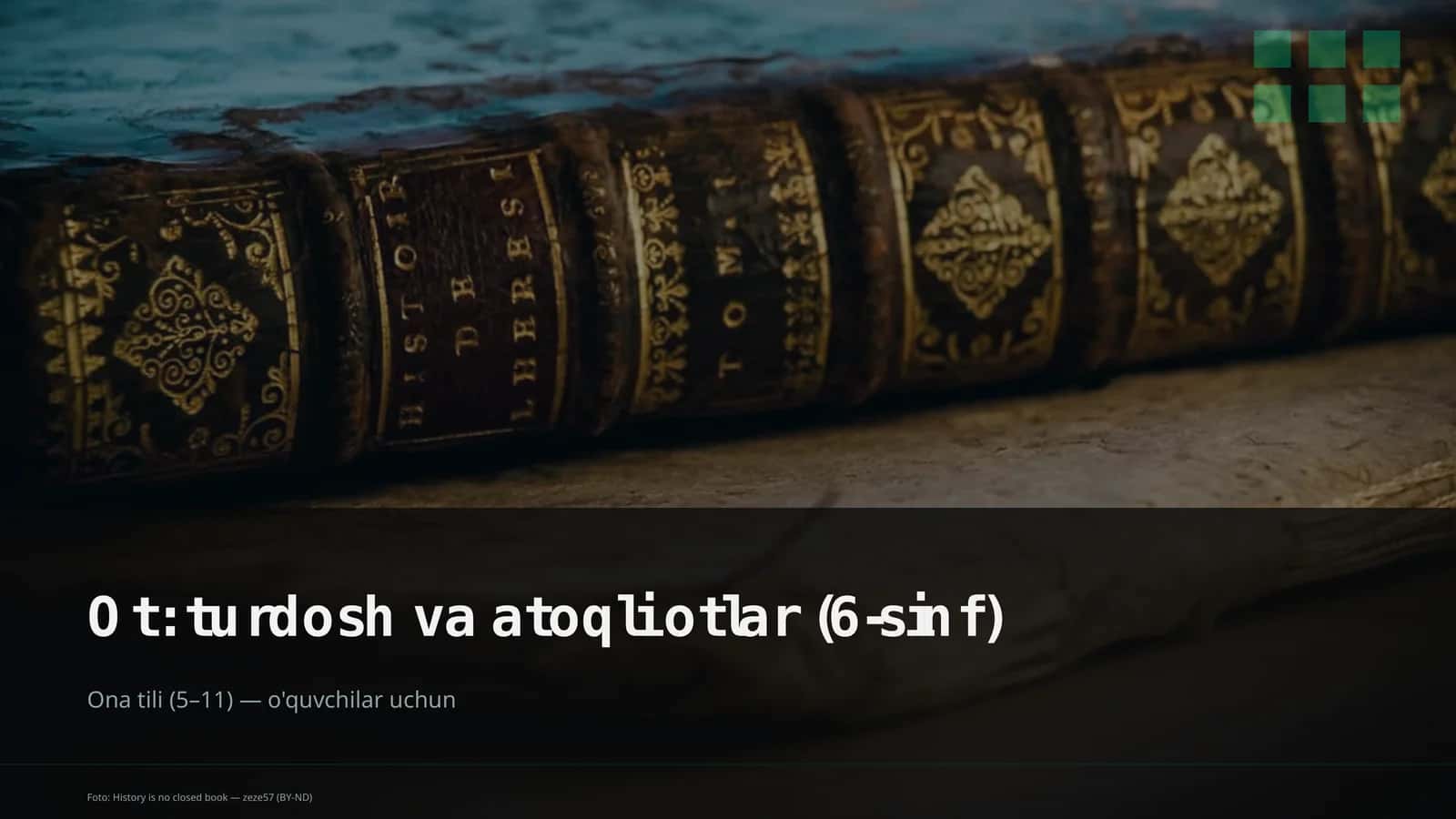 Ot: turdosh va atoqli otlar (6-sinf)
