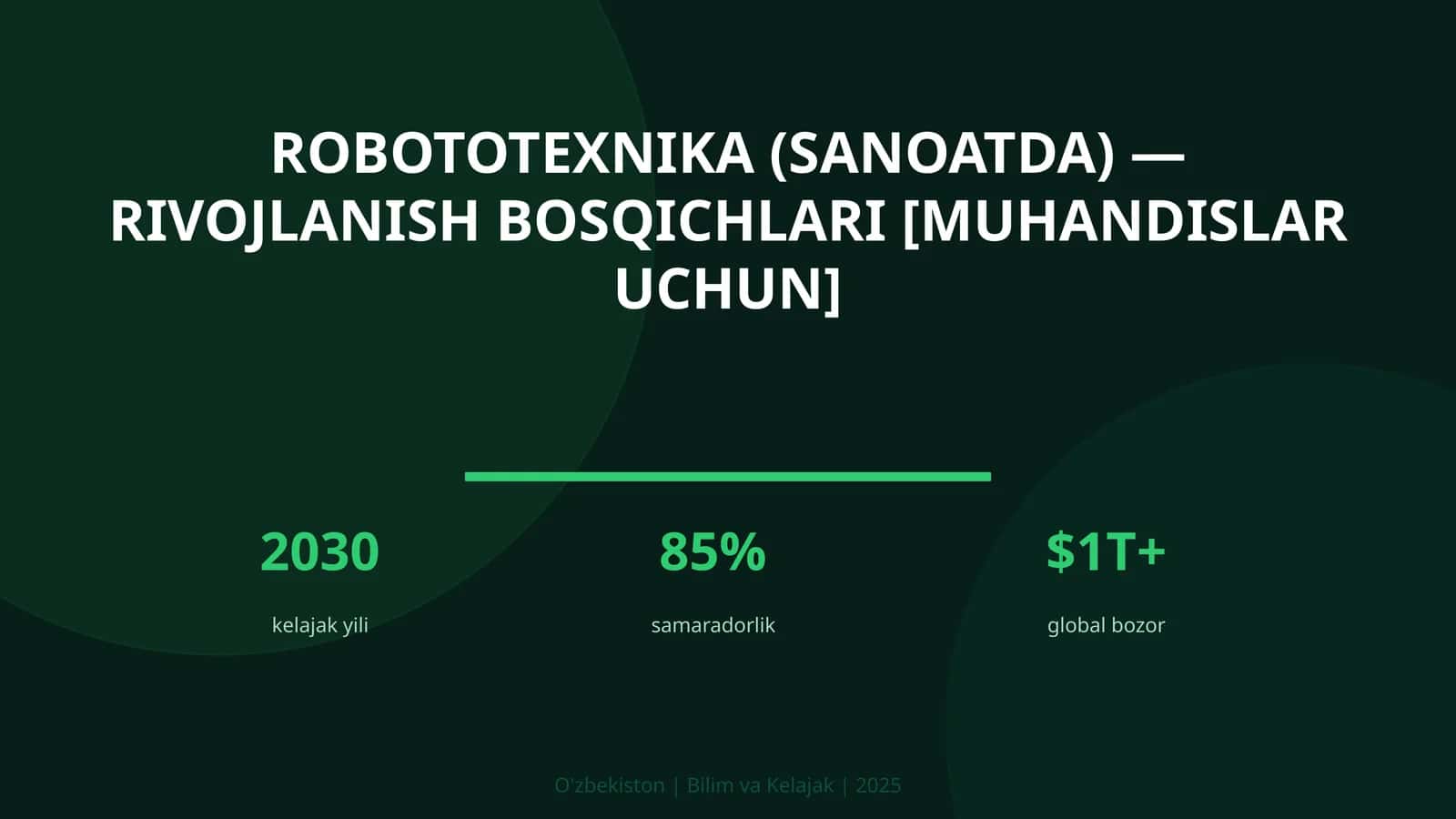 Robototexnika (sanoatda) — rivojlanish bosqichlari [muhandislar uchun]