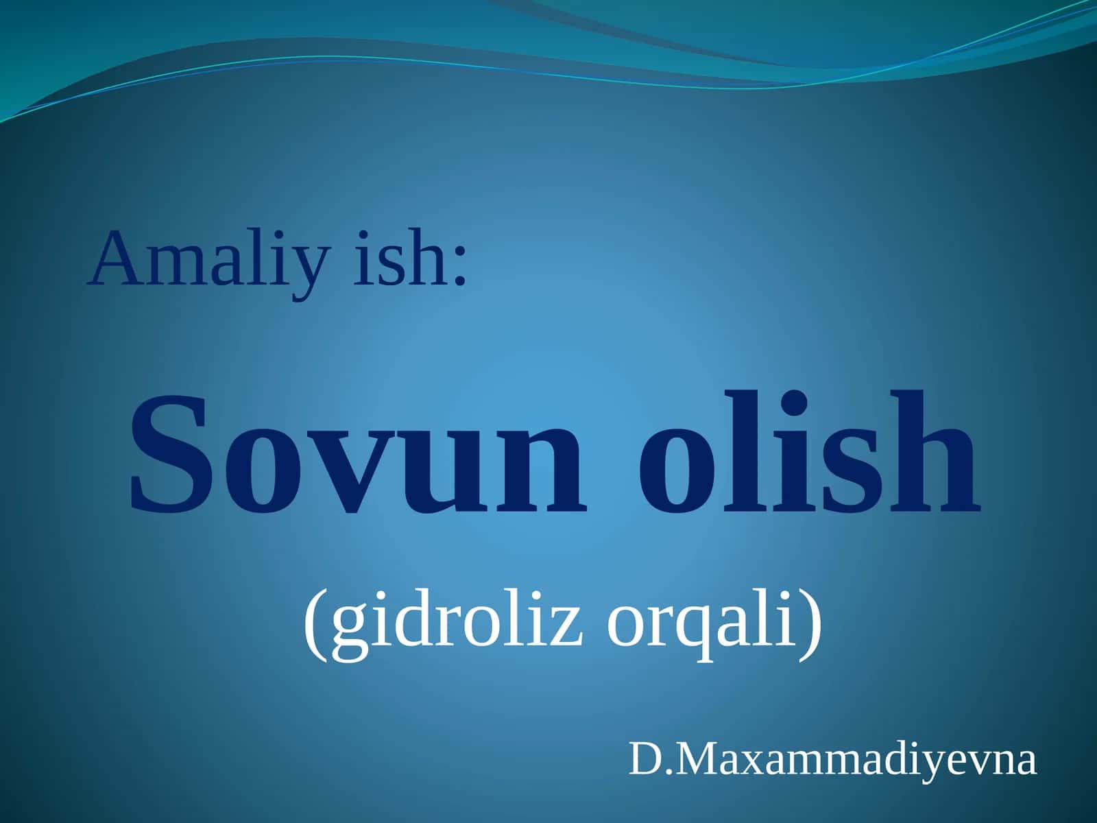 Sovunolish (gidrolizorqali) 1