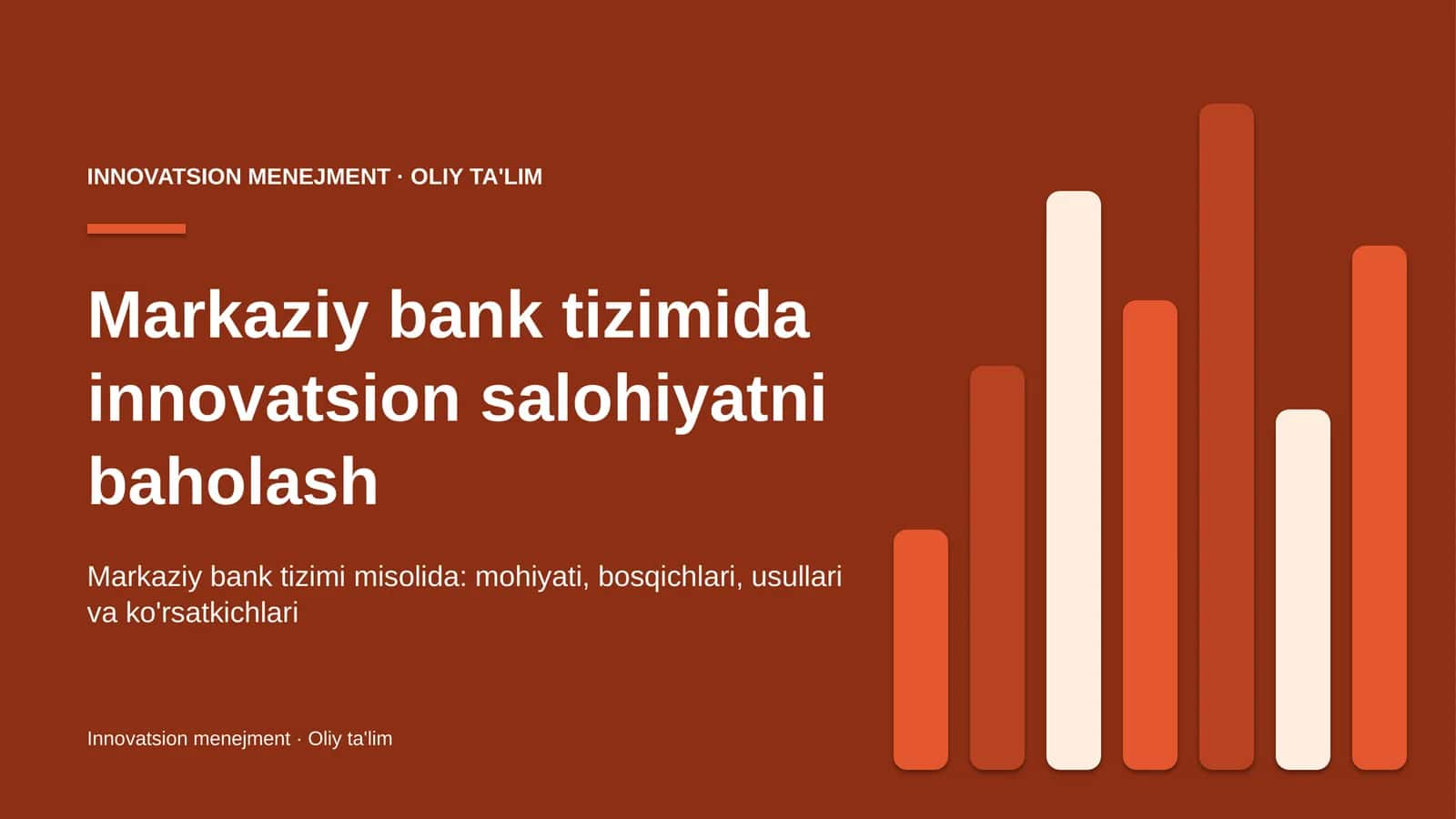 markaziy bank tizimida innovatsion salohiyatni baholash 8068