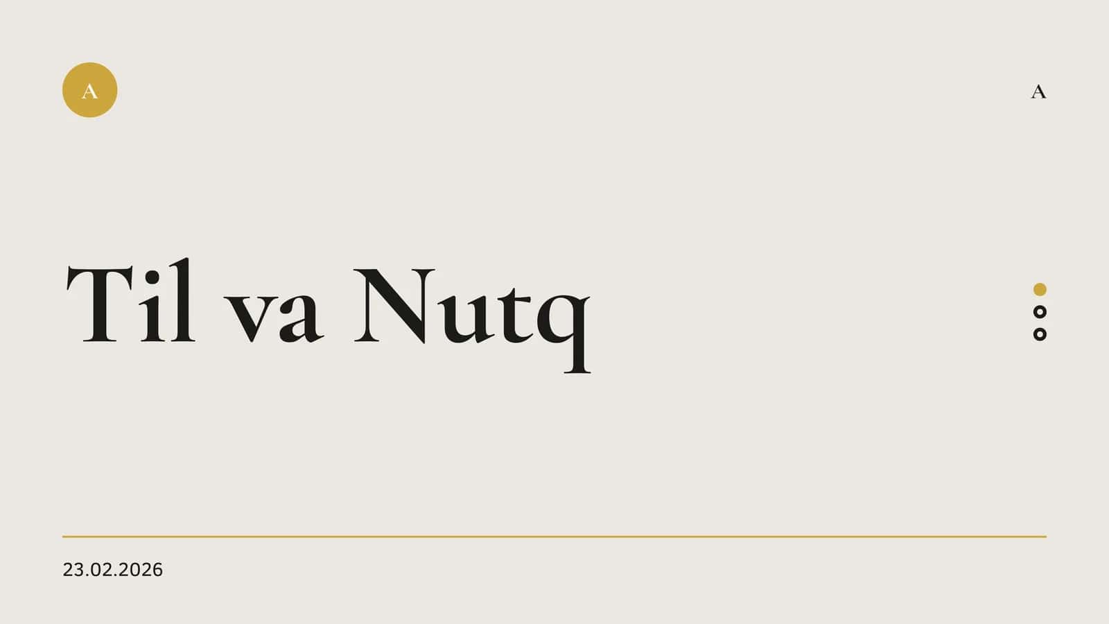 Til va Nutq