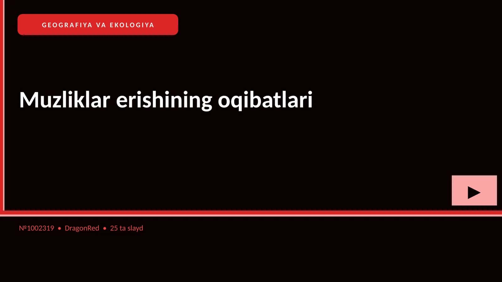 Muzliklar erishining oqibatlari