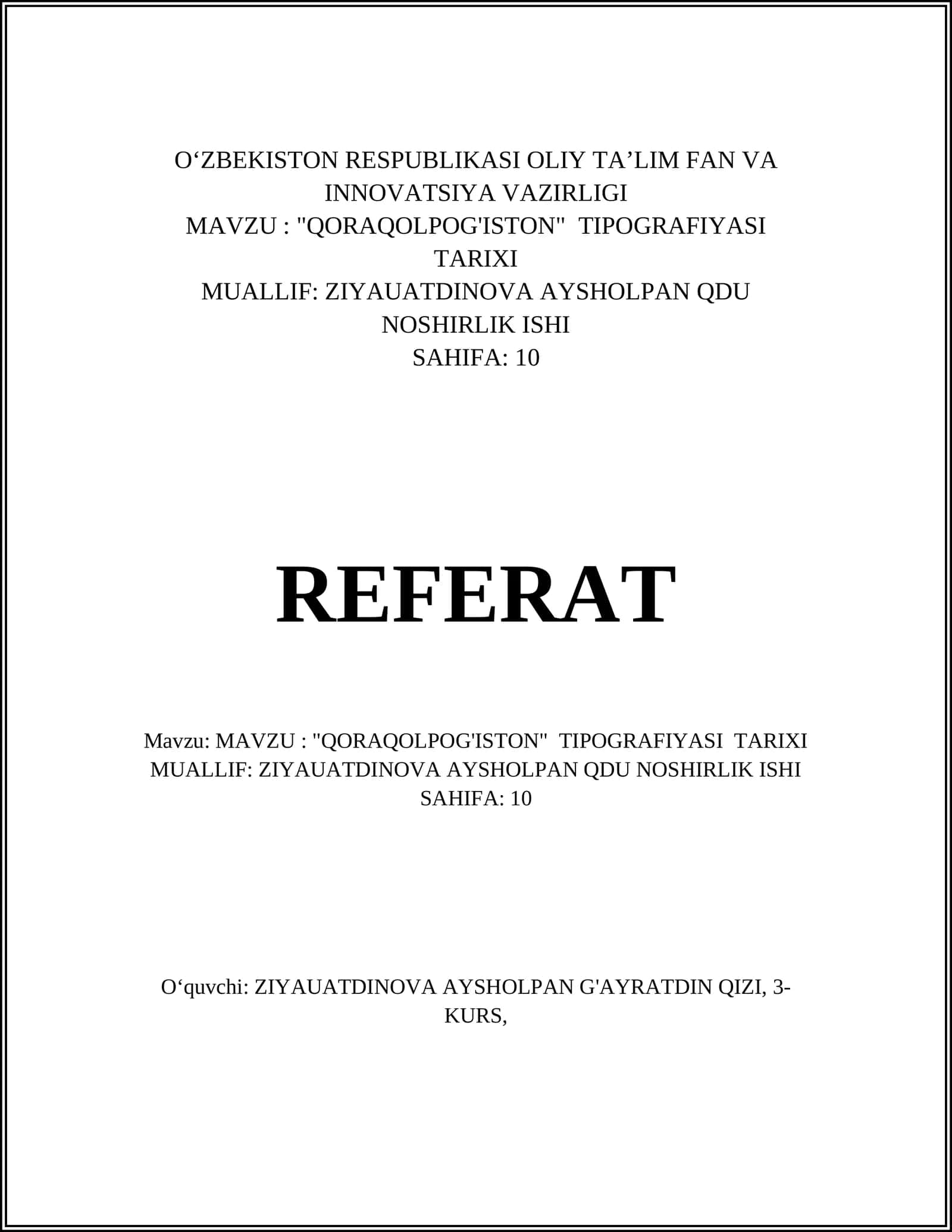 QARAQOLPOG'ISTON TIPOGRAFIYASI TARIXI
