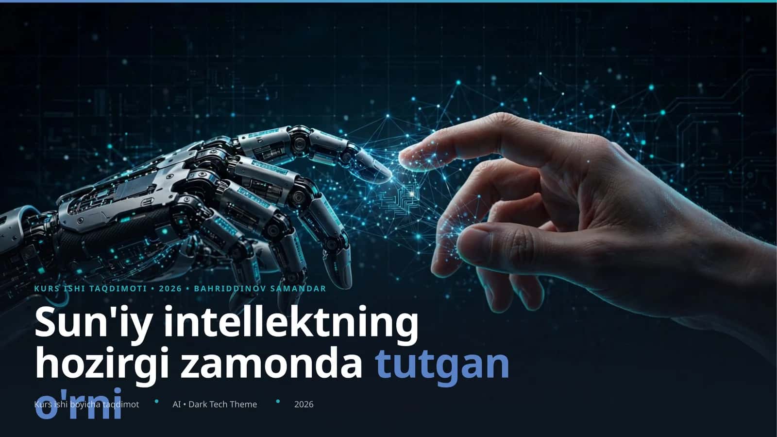 Sun'iy intellektning hozirgi zamonda o'rni