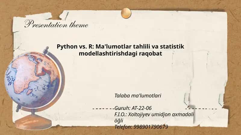 Python vs. R: Ma'lumotlar tahlili va statistik modellashtirishdagi raqobat