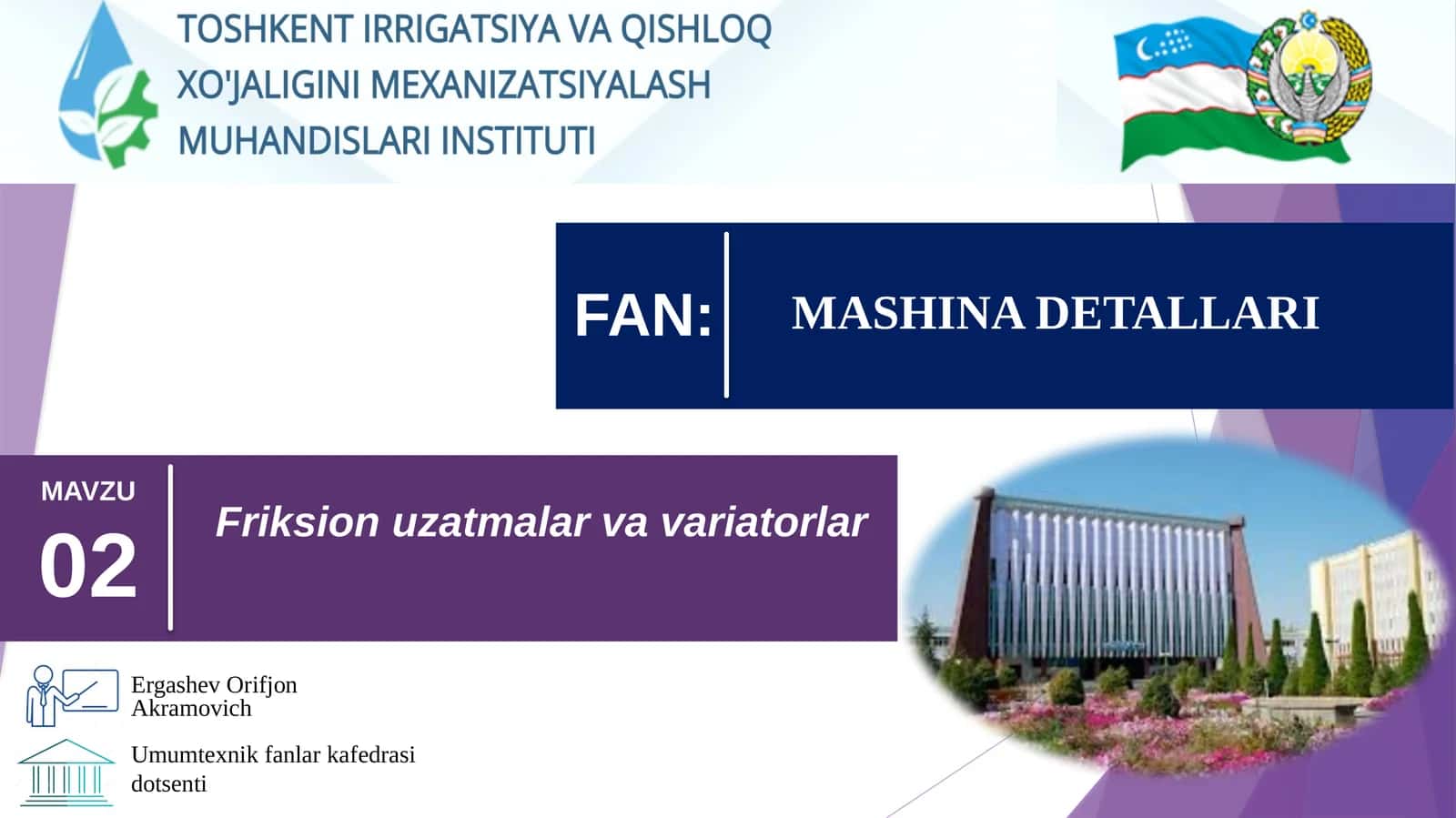 Friksion uzatmalar va variatorlar