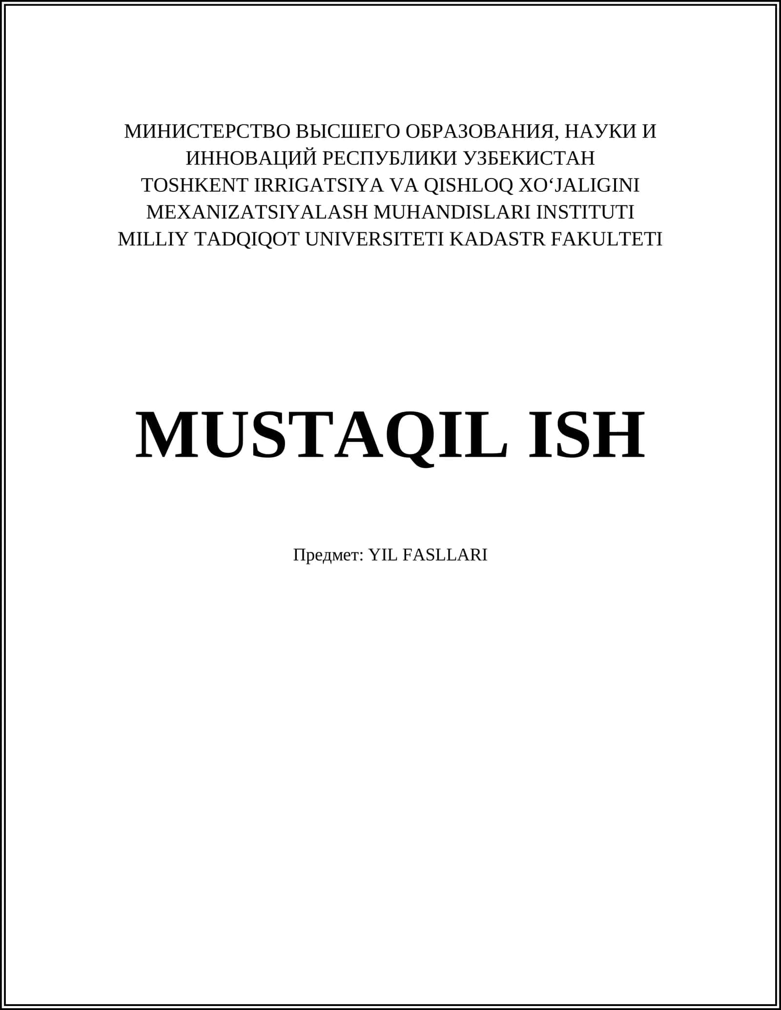 YIL FASLLARI