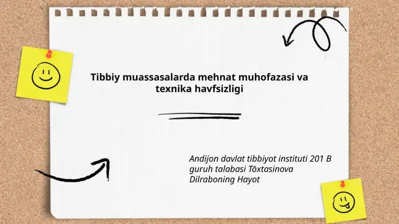 Tibbiy muassasalarda mehnat muhofazasi va texnika havfsizligi