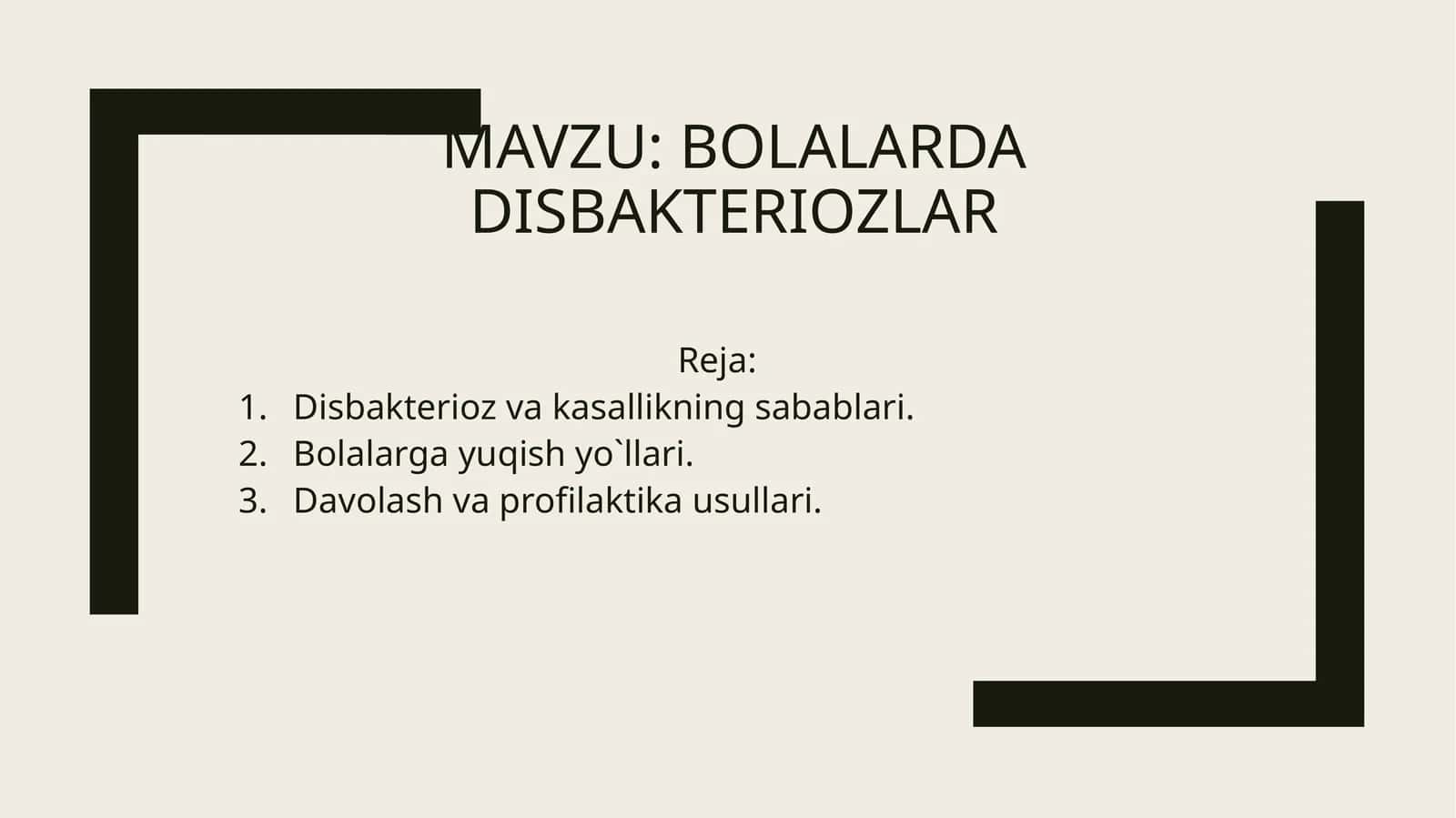 Bolalarda disbakteriozlar