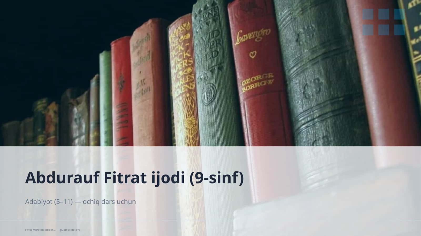 Abdurauf Fitrat ijodi (9-sinf)