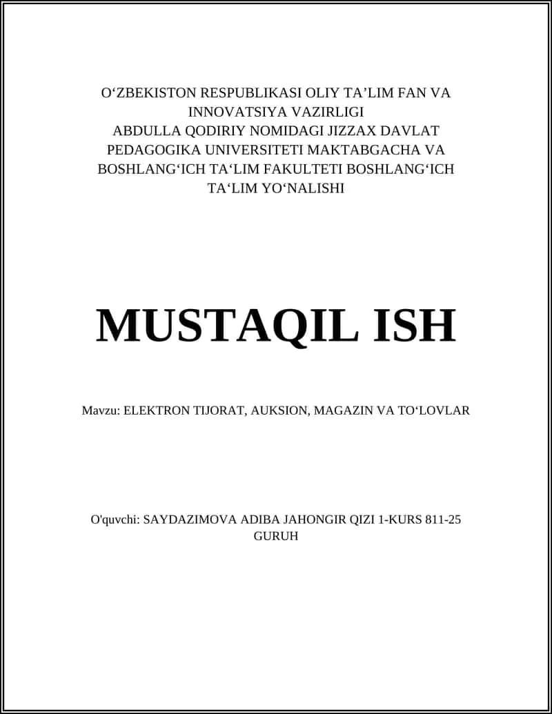 Elektron tijorat modellari