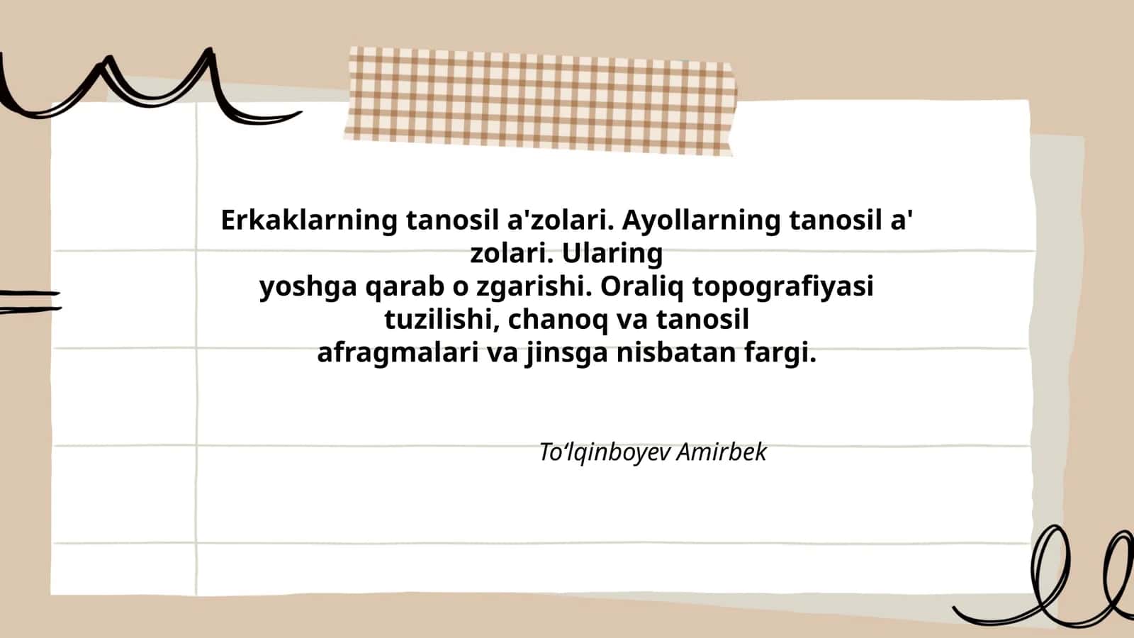 Manaviy tarbiya. Adabiyot