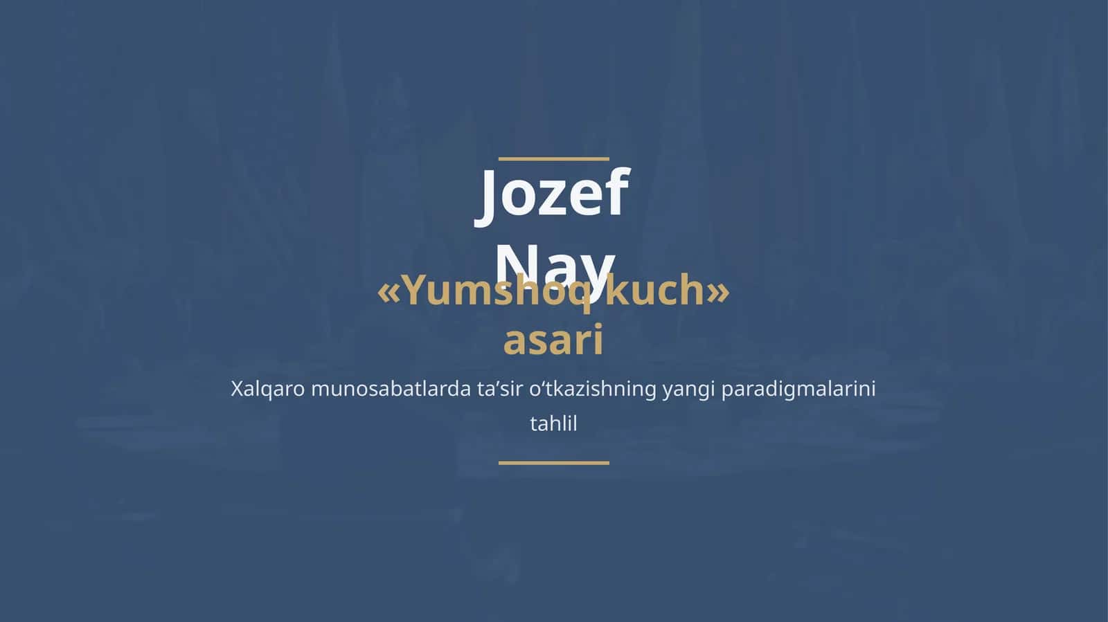 «Yumshoq kuch» asari