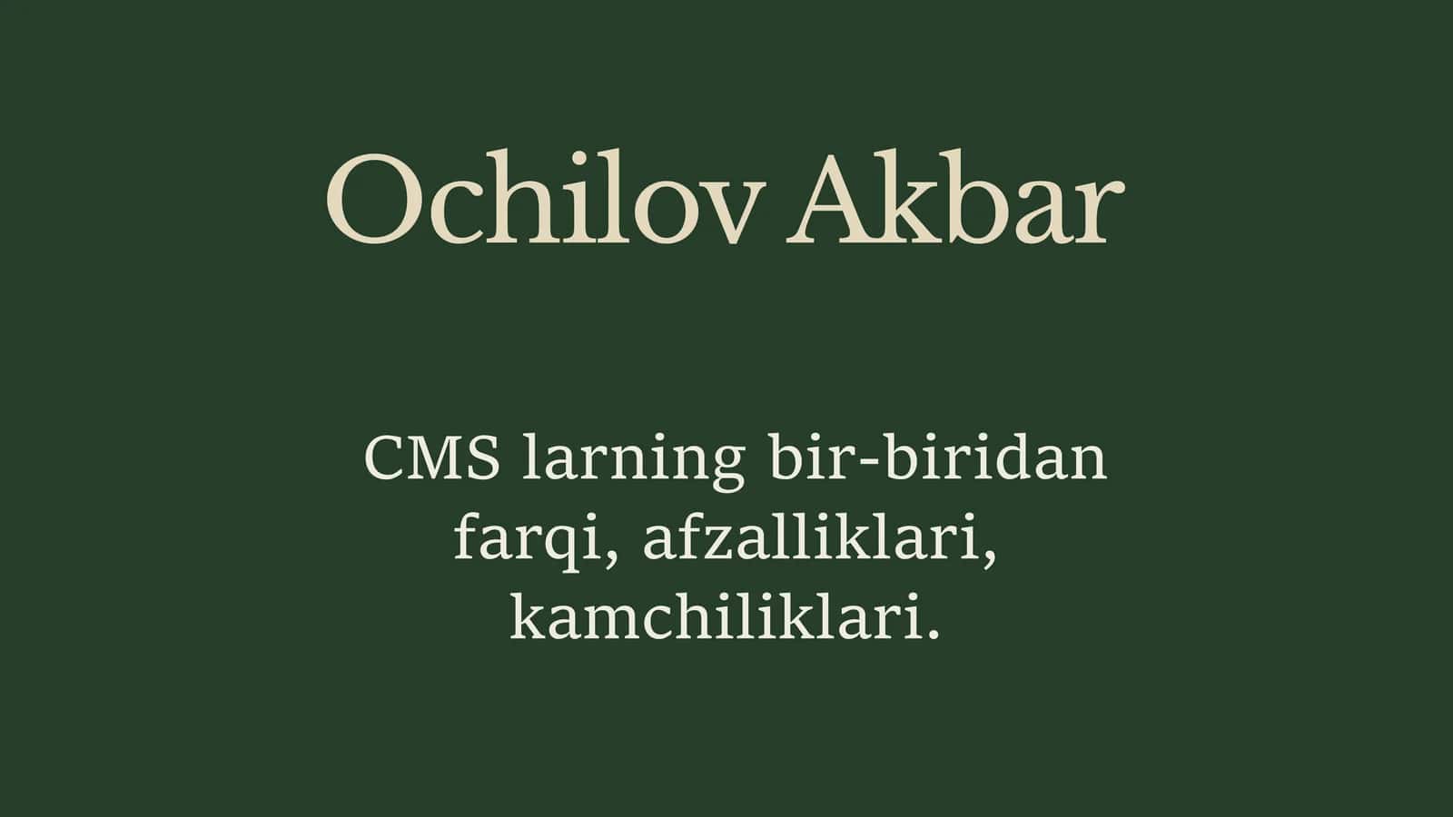 Content Management System (CMS)