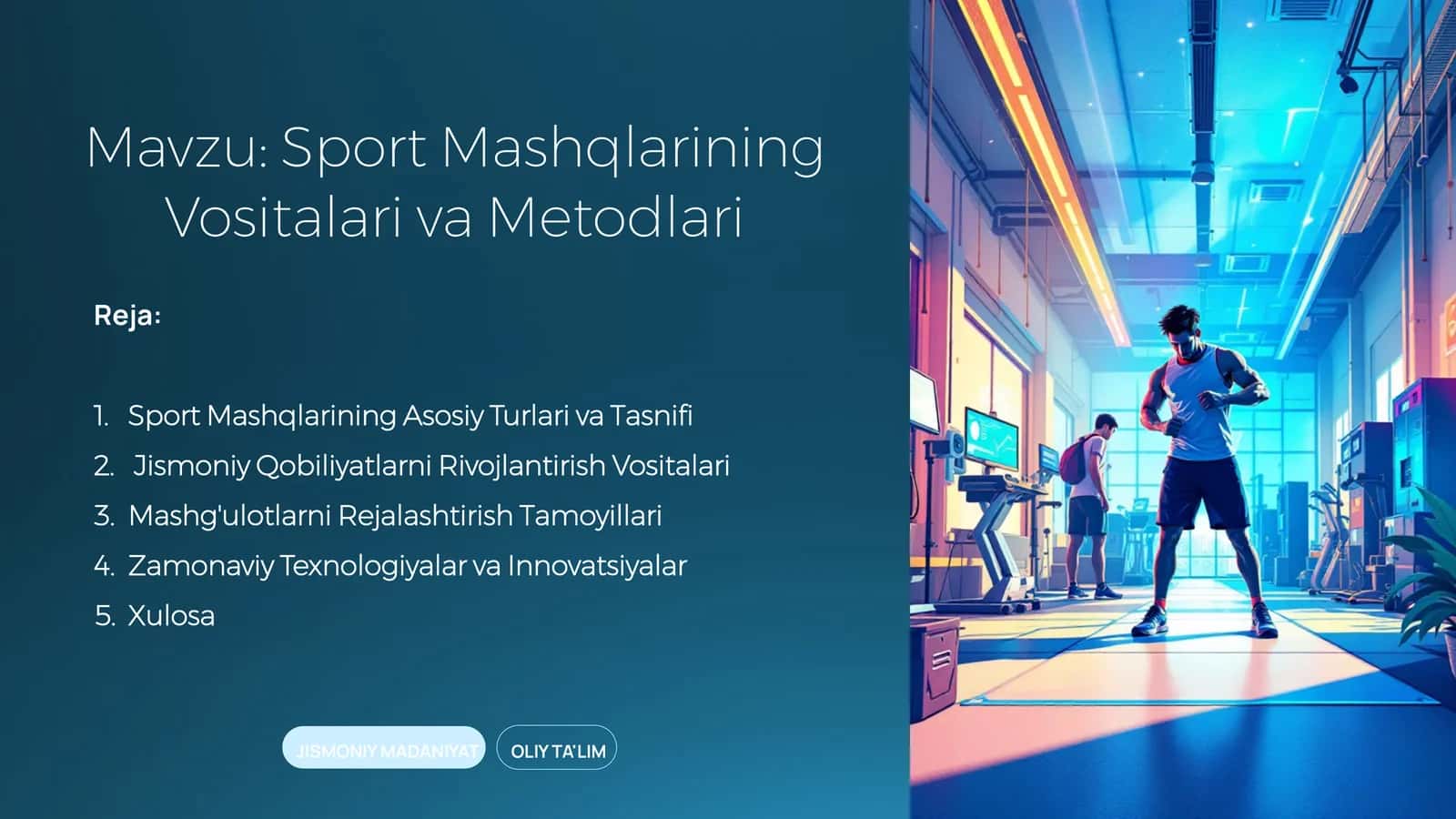 Sport Mashqlarining Vositalari va Metodlari 1