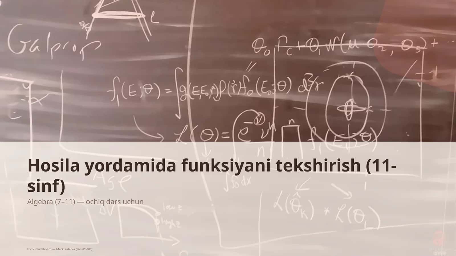 Hosila yordamida funksiyani tekshirish (11-sinf)
