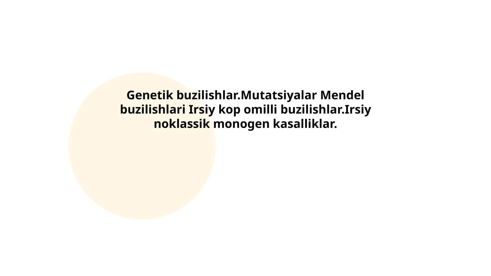 Genetik buzilishlar va mutatsiyalar