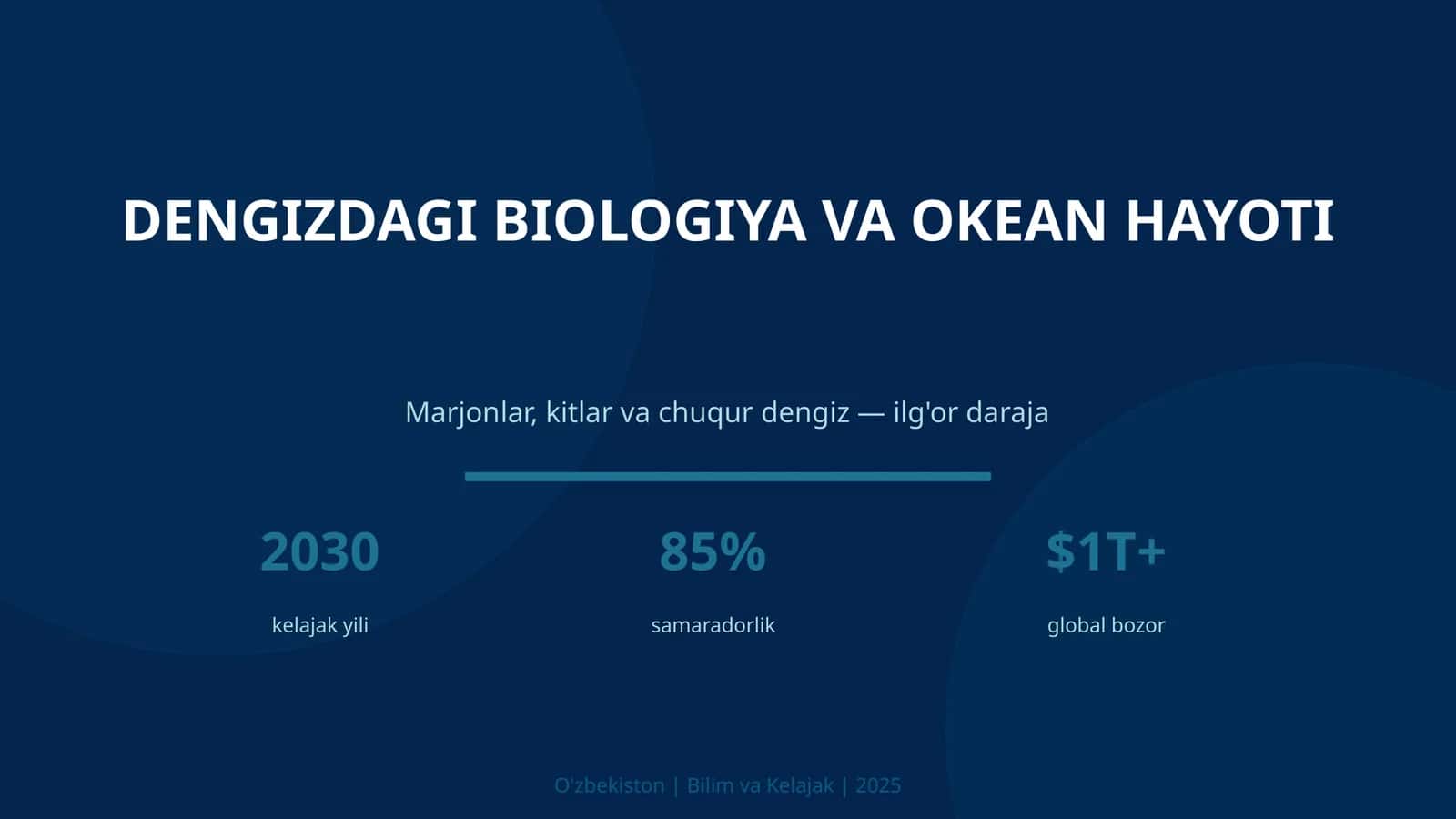 Dengizdagi biologiya va okean hayoti