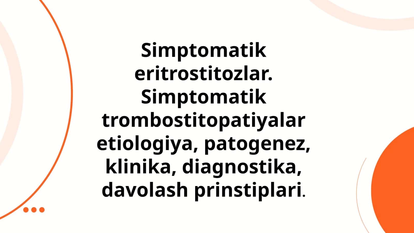 Symptomatic erythrocytosis and symptomatic thrombocytopenias