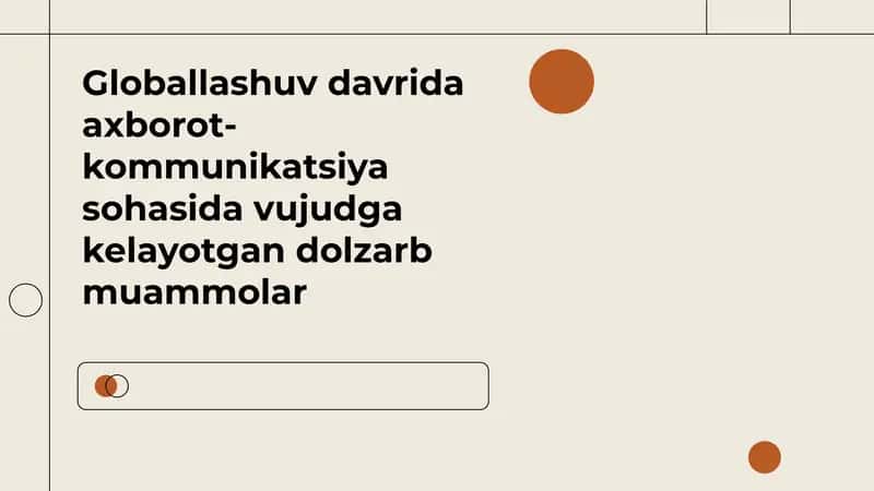 Axborot xavfsizligi muammolari va ularning yechimlari