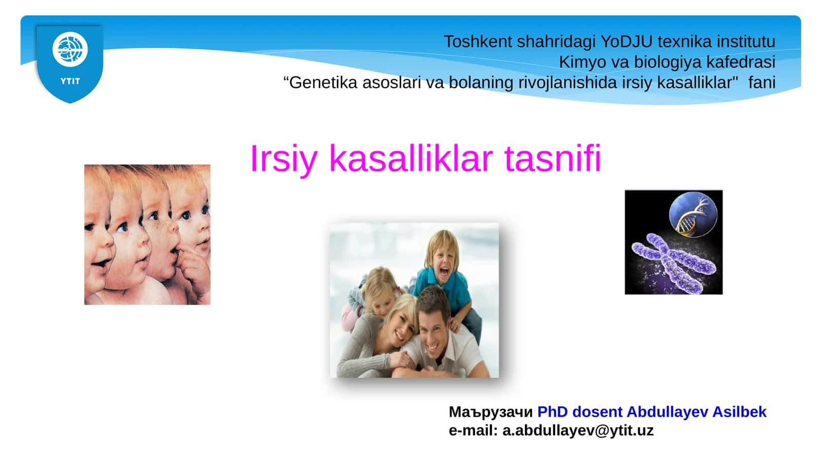Irsiy kasalliklar tasnifi