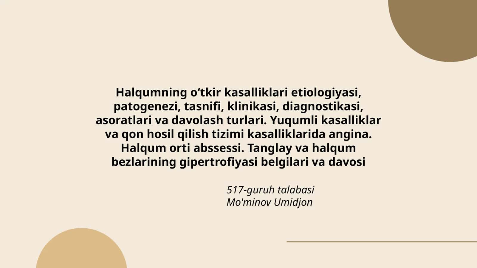 Halqumning oʻtkir kasalliklari