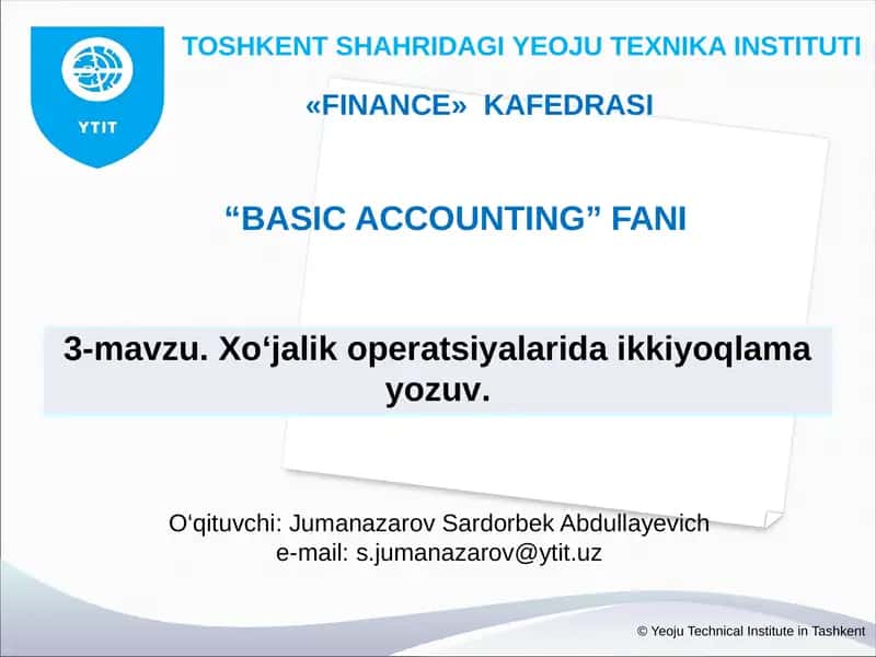 BASIC ACCOUNTING