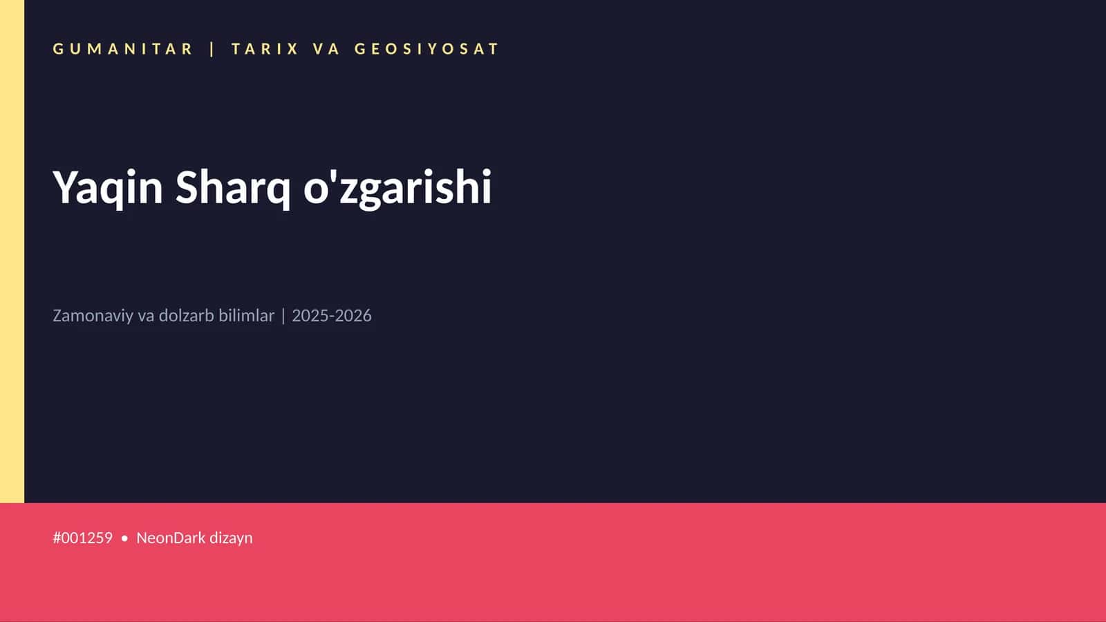 Yaqin Sharq o'zgarishi