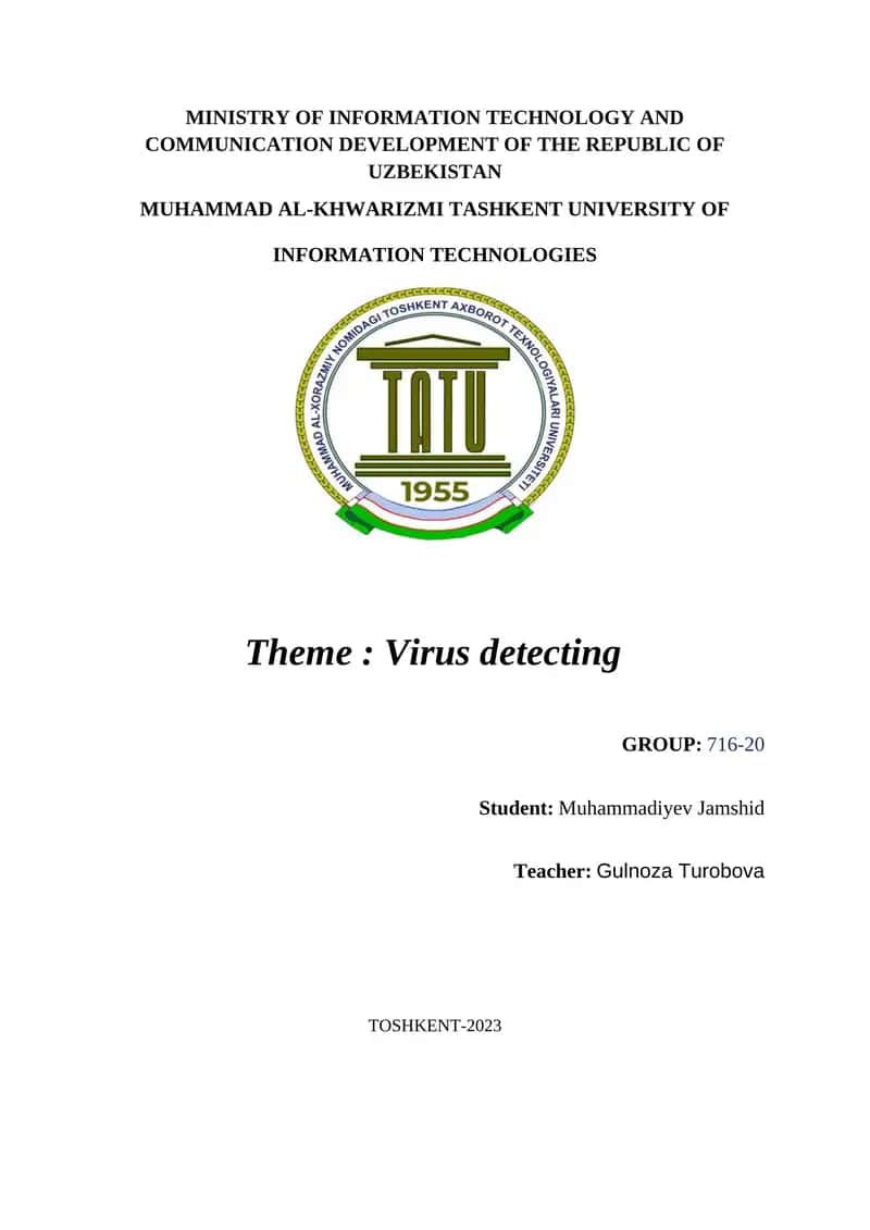 Virus detecting