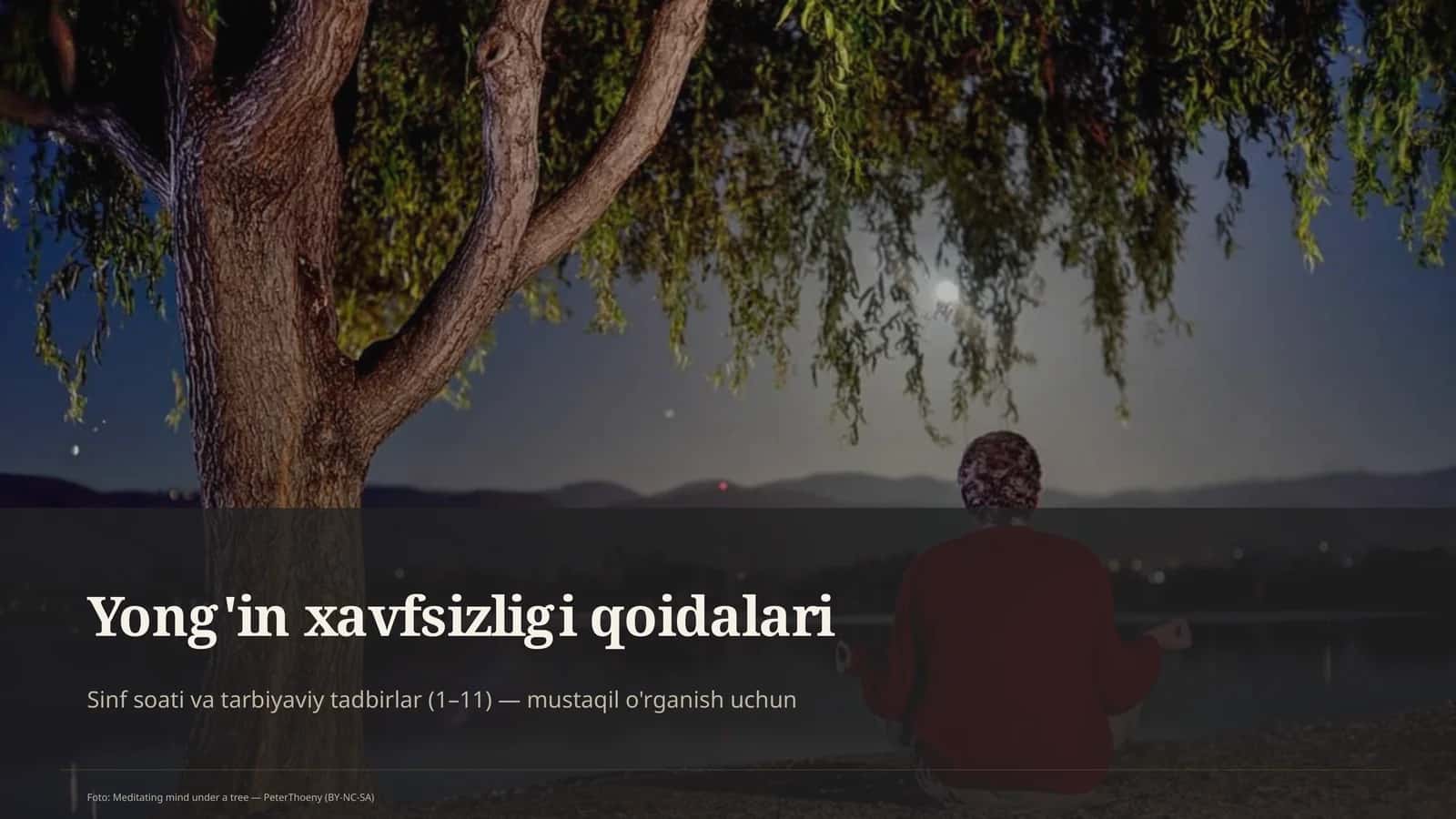 Yong'in xavfsizligi qoidalari