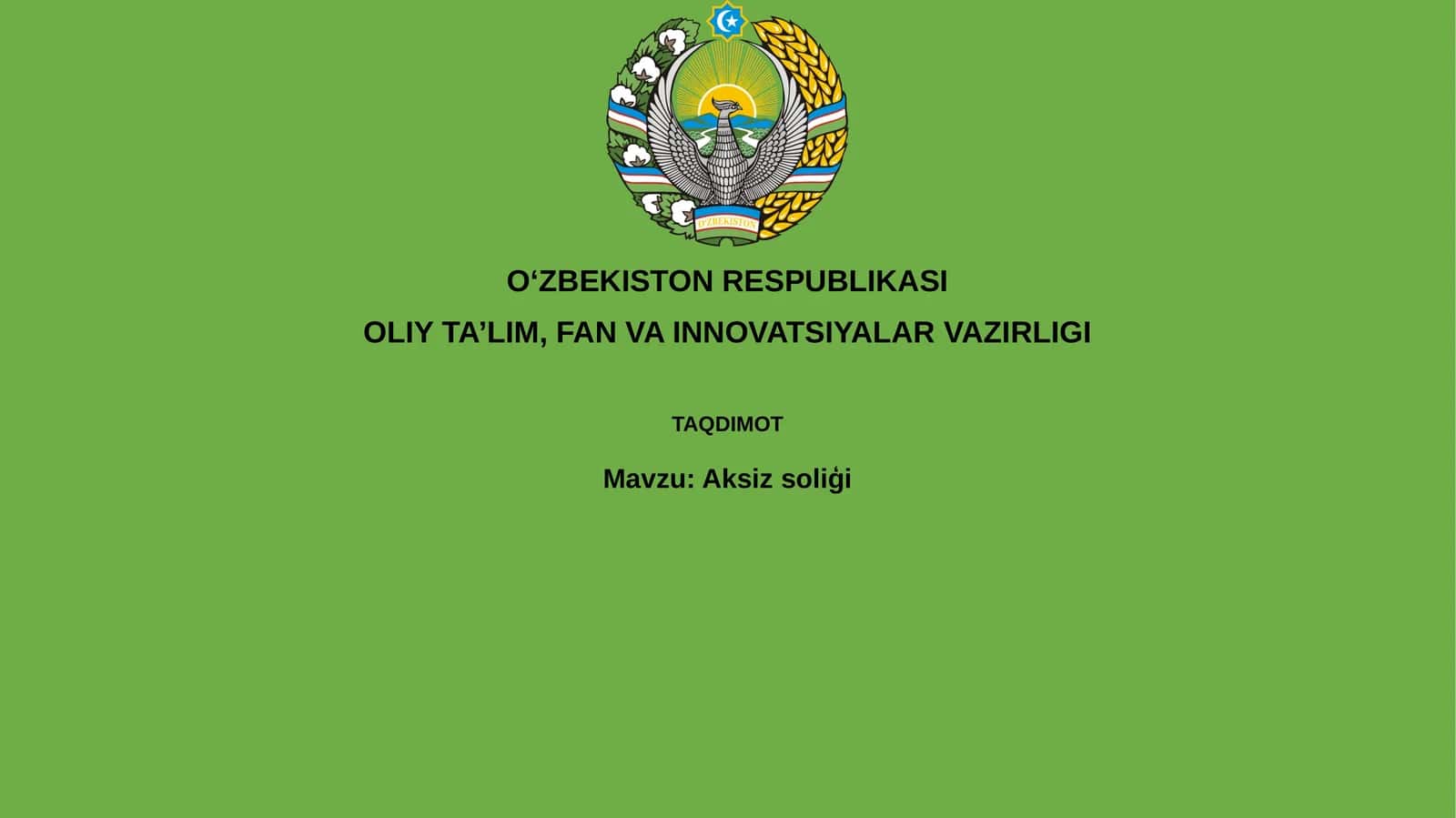 Aksiz solig'i