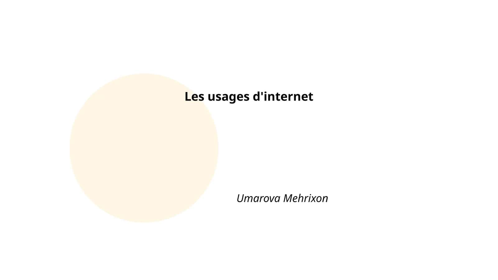 Les usages d'internet