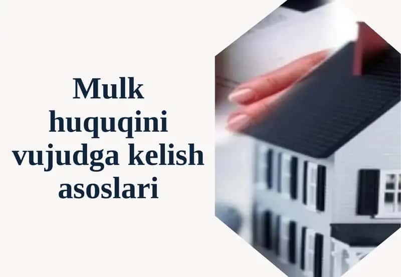 Mulk huquqining vujudga kelish asoslari