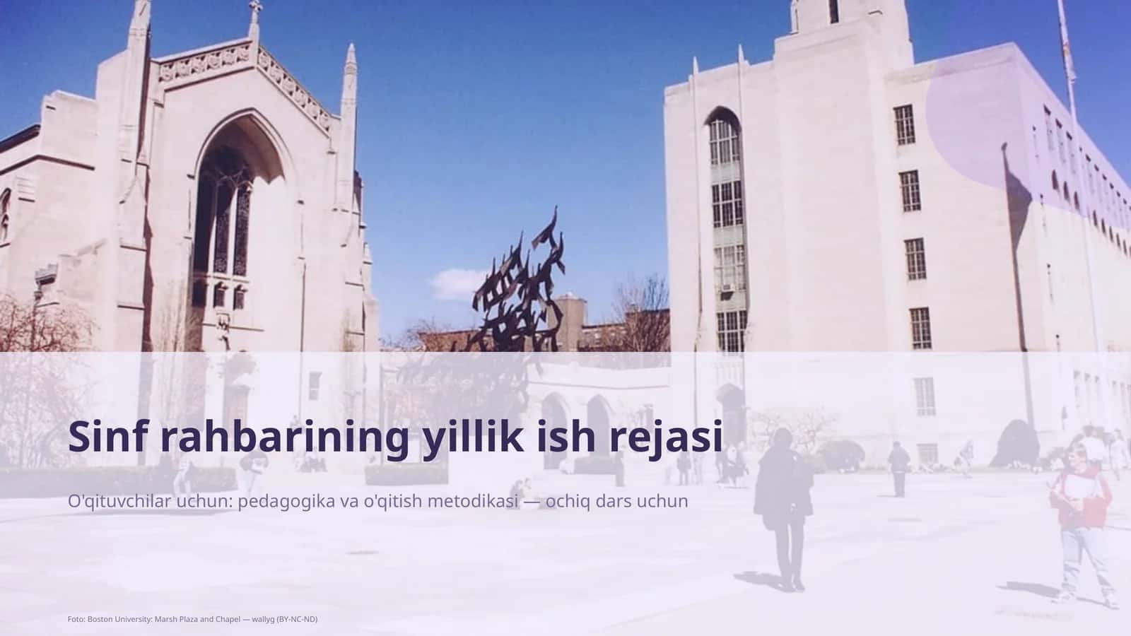 Sinf rahbarining yillik ish rejasi