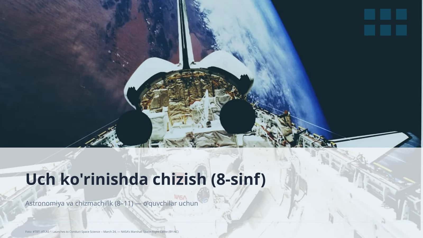 Uch ko'rinishda chizish (8-sinf)
