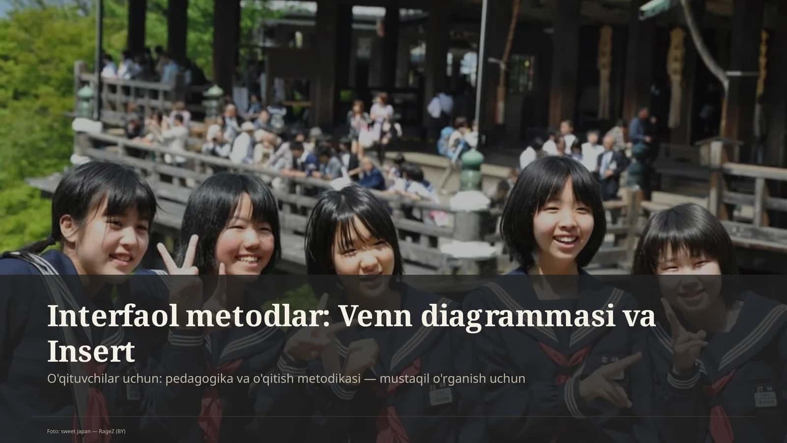 Interfaol metodlar: Venn diagrammasi va Insert