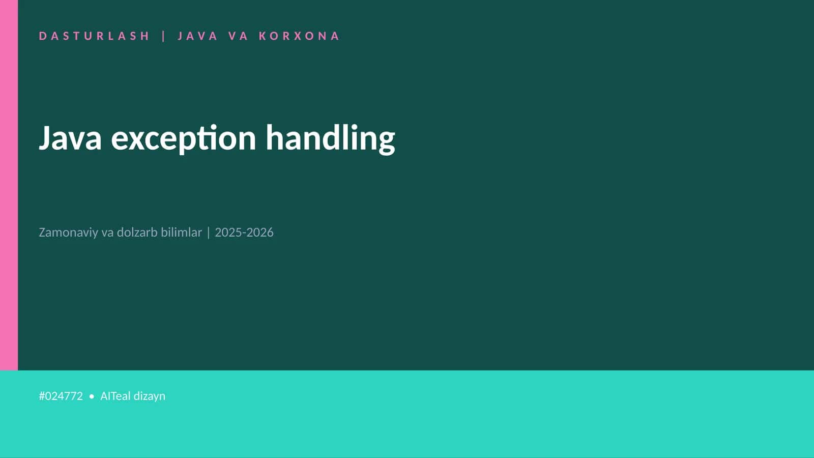 Java exception handling