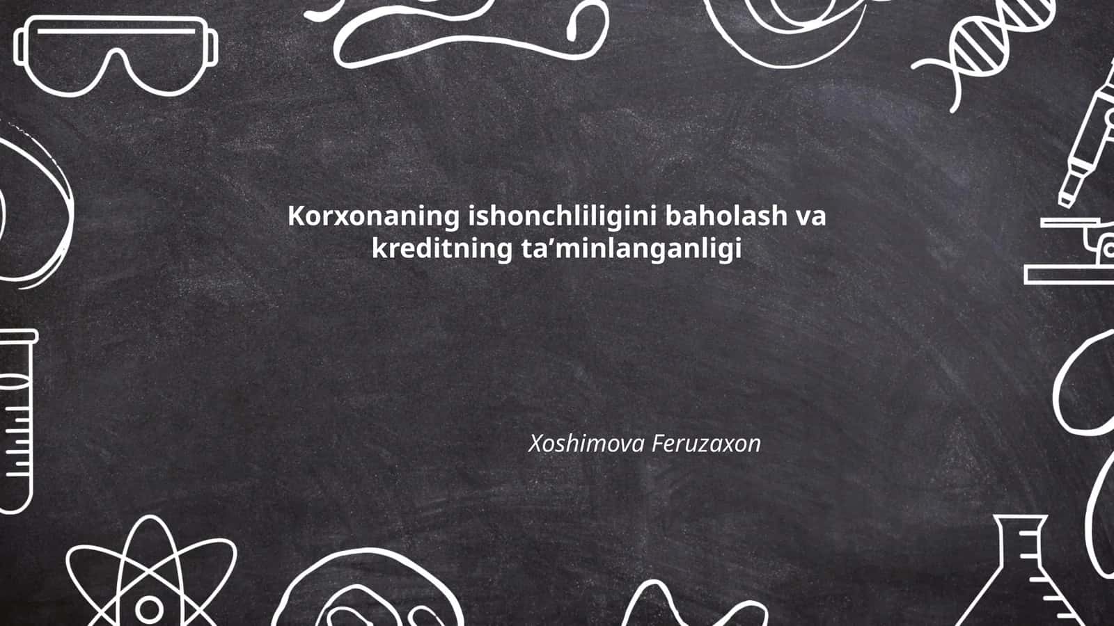 Korxonaning moliyaviy holati
