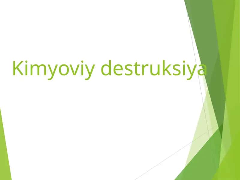 Kimyoviy destruksiya