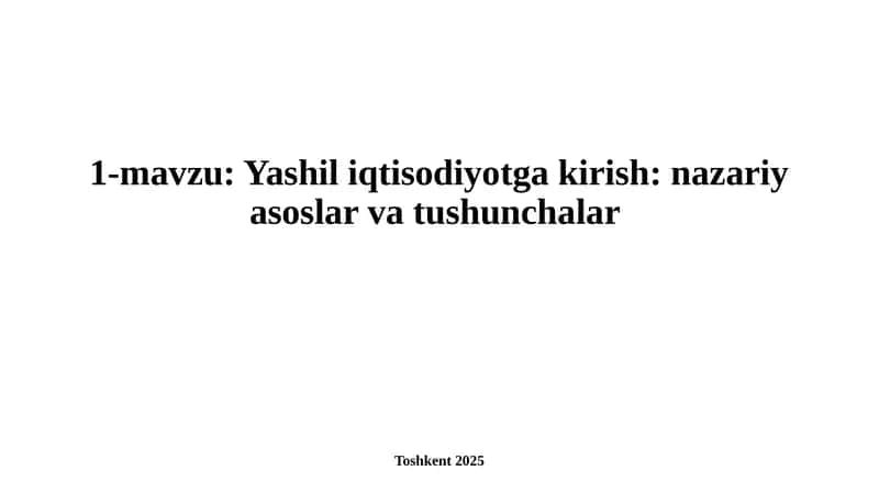 Yashiliqtisodiyot