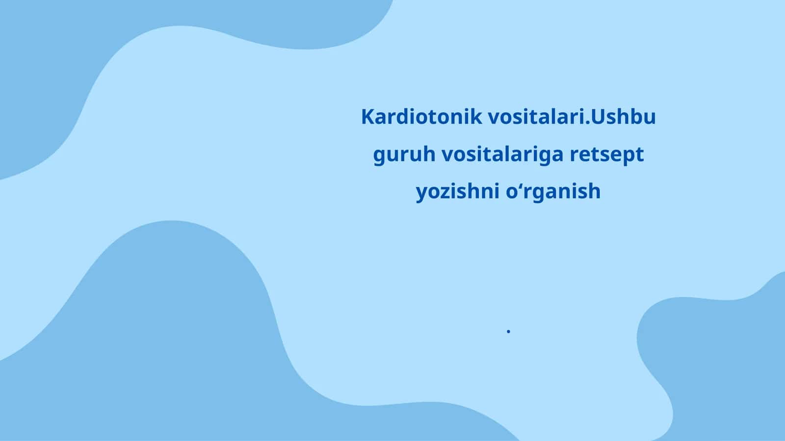 Kardiotonik vositalari