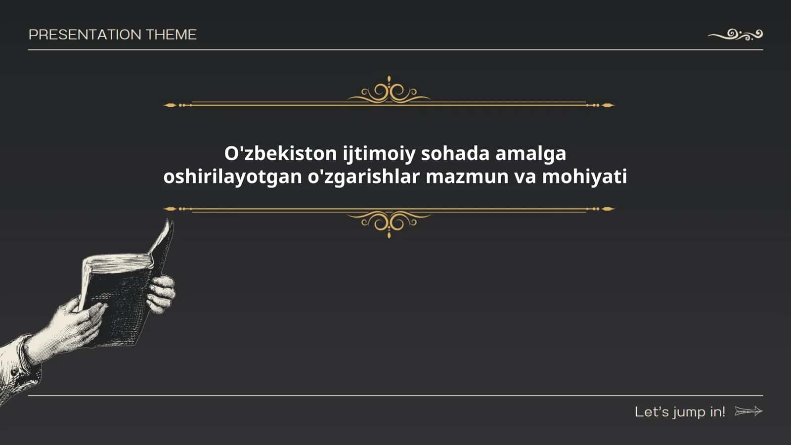 O'zbekiston ijtimoiy sohada amalga oshirilayotgan o'zgarishlar mazmun va mohiyati