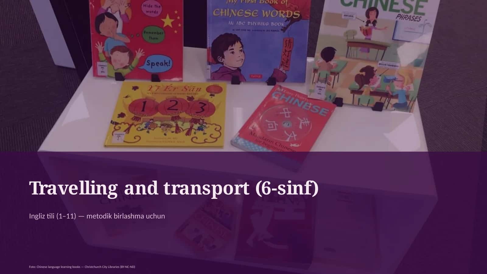 6-sinf Ingliz tili Travelling and transport metodik birlashma