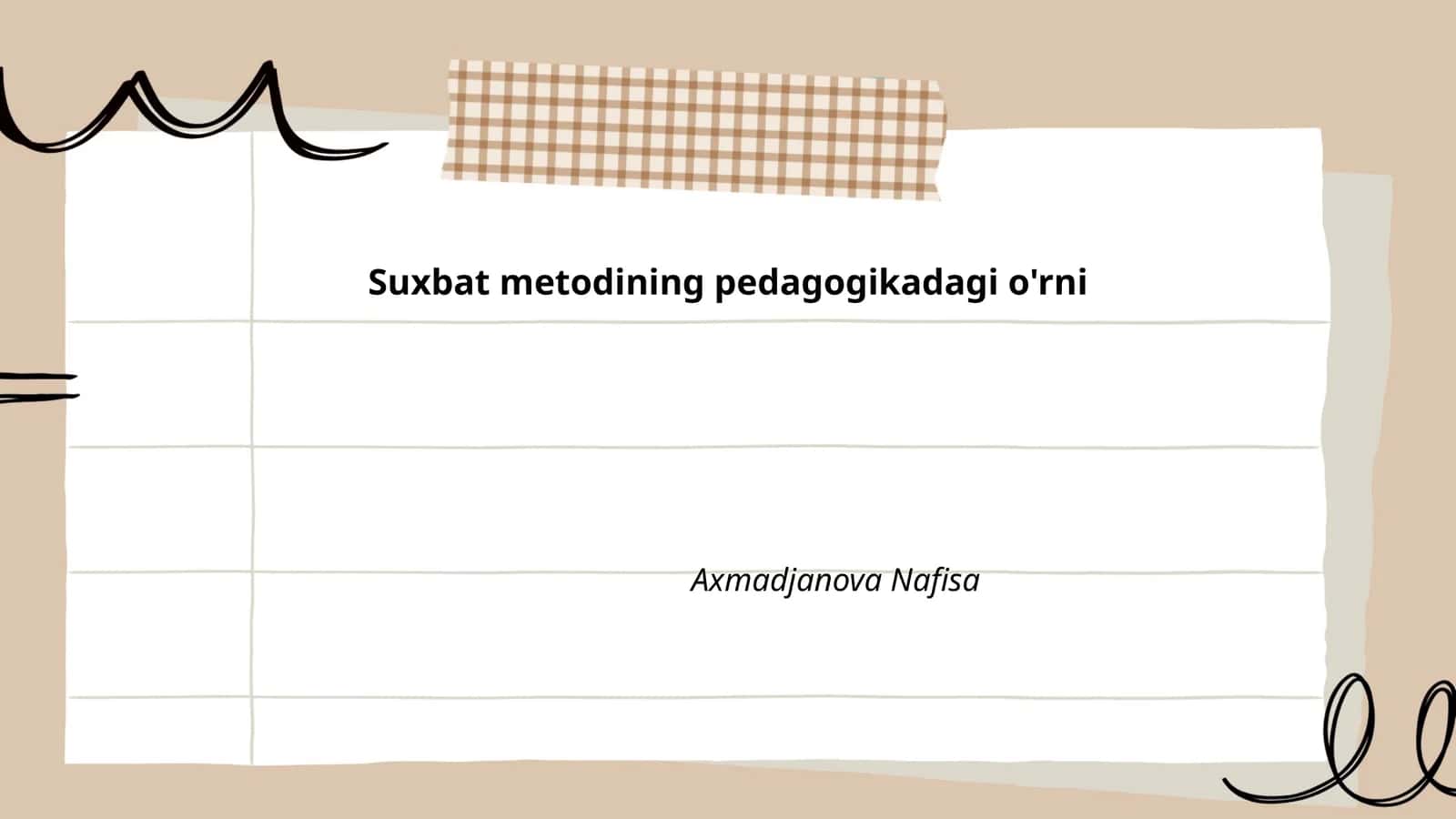 Suxbat metodining pedagogikadagi o'rni
