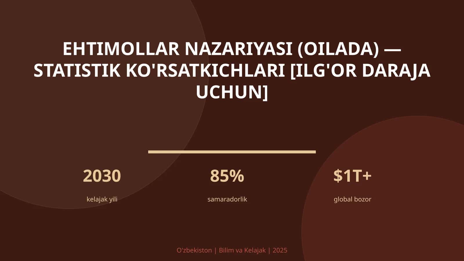 Ehtimollar nazariyasi (oilada) — statistik ko'rsatkichlari [ilg'or daraja uchun]