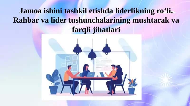 Rahbar va liderlikning roli