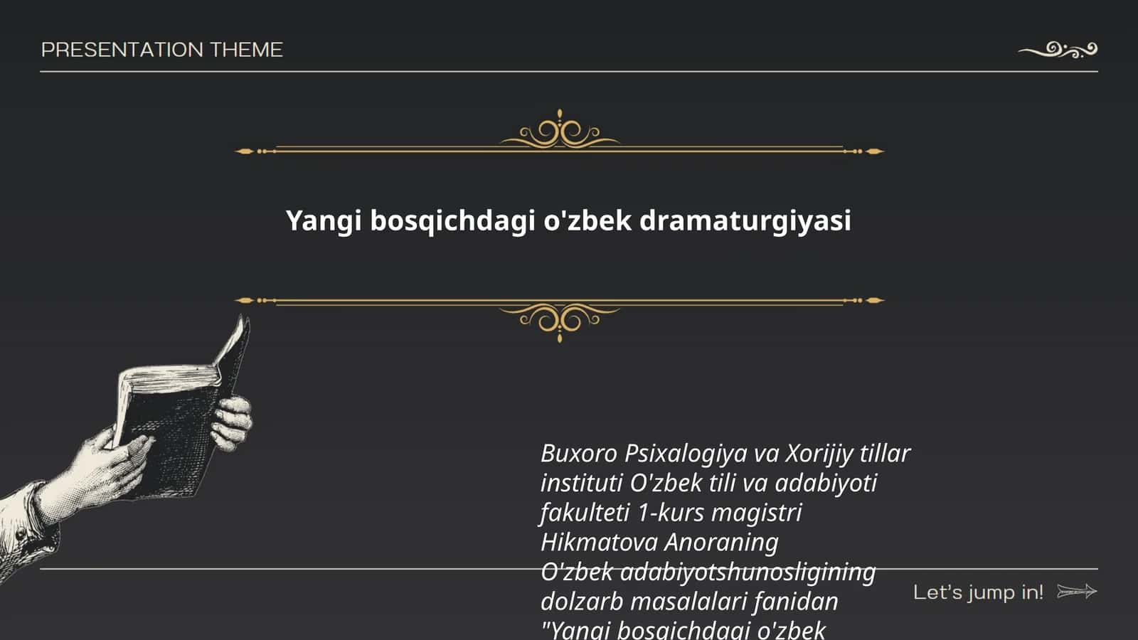 Yangi bosqichdagi o'zbek dramaturgiyasi