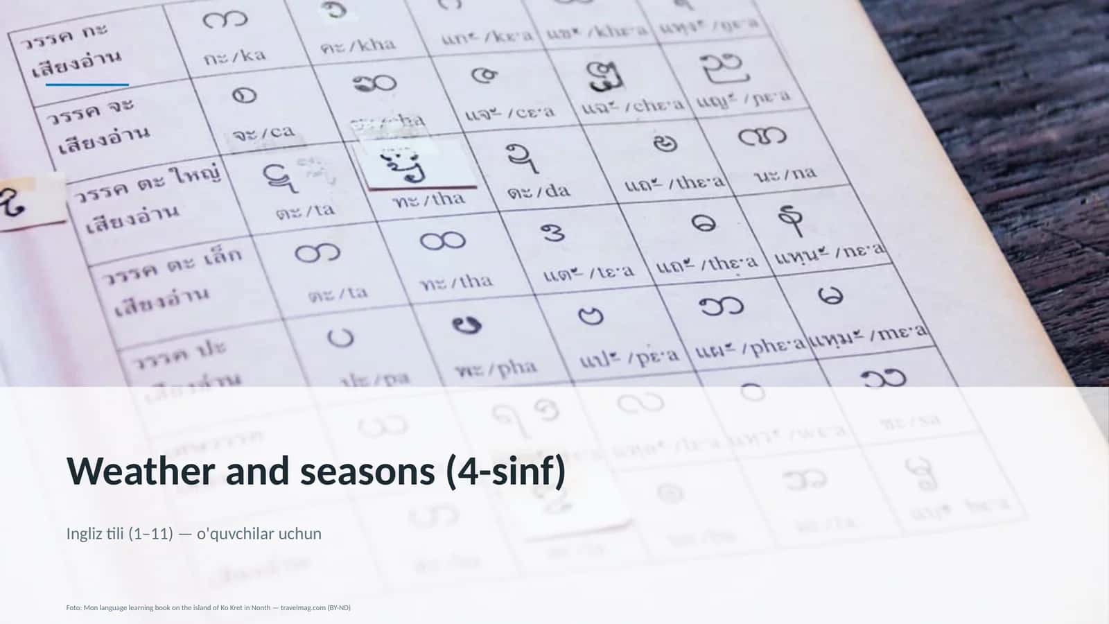 Weather and seasons (4-sinf)