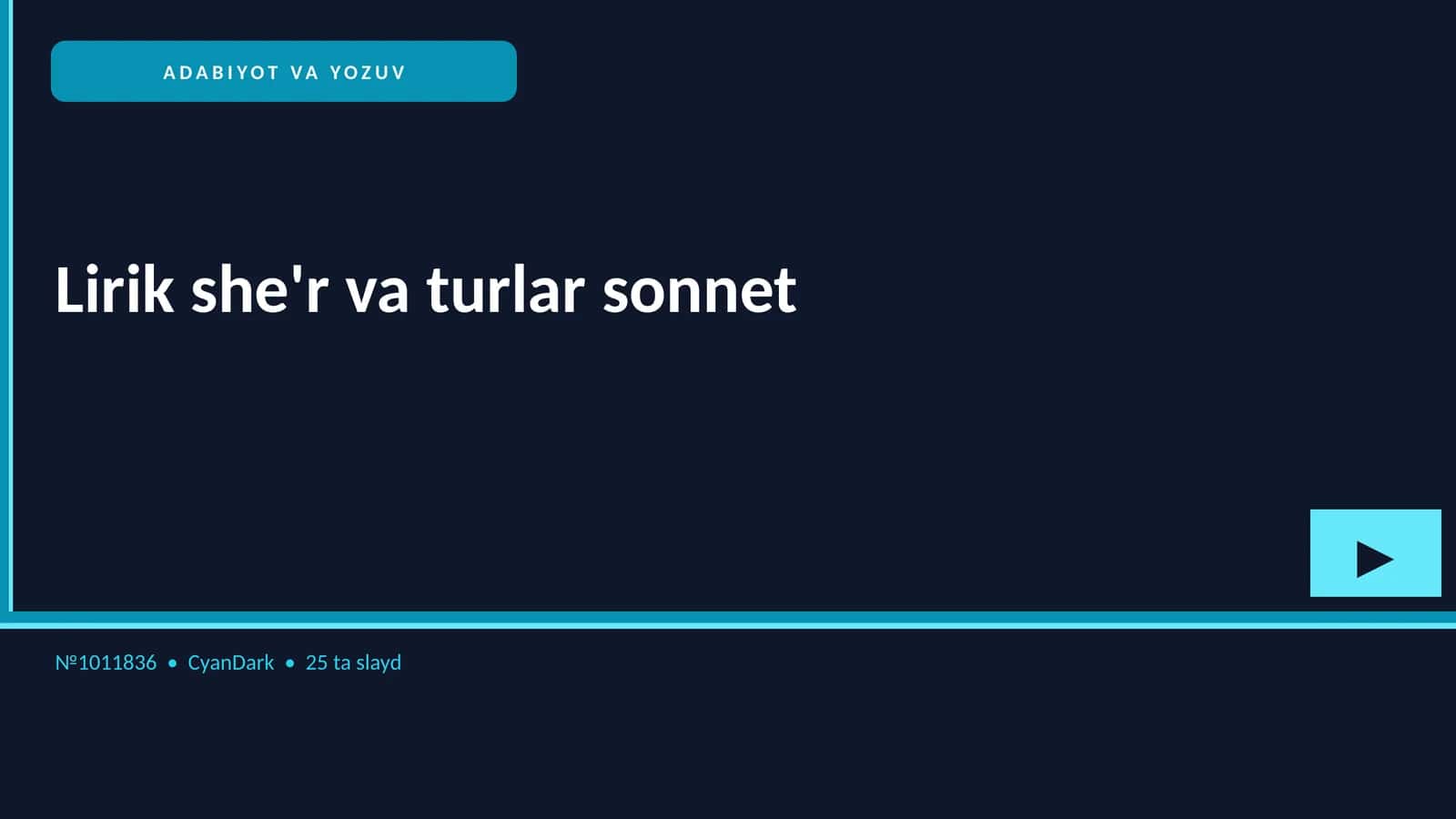 LIRIK SHE'R VA TURLAR SONNET